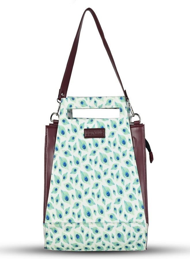 Bot Bag handbag for women Peacock Motif Stylish Bags for Office Use | Stylish Tote for Office Use | Purse for Women - Image 4